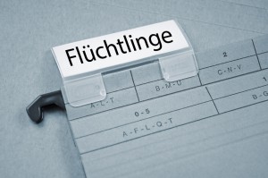 Ordner mit Flchtlinge