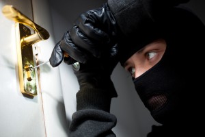 Thief Burglar opening  door