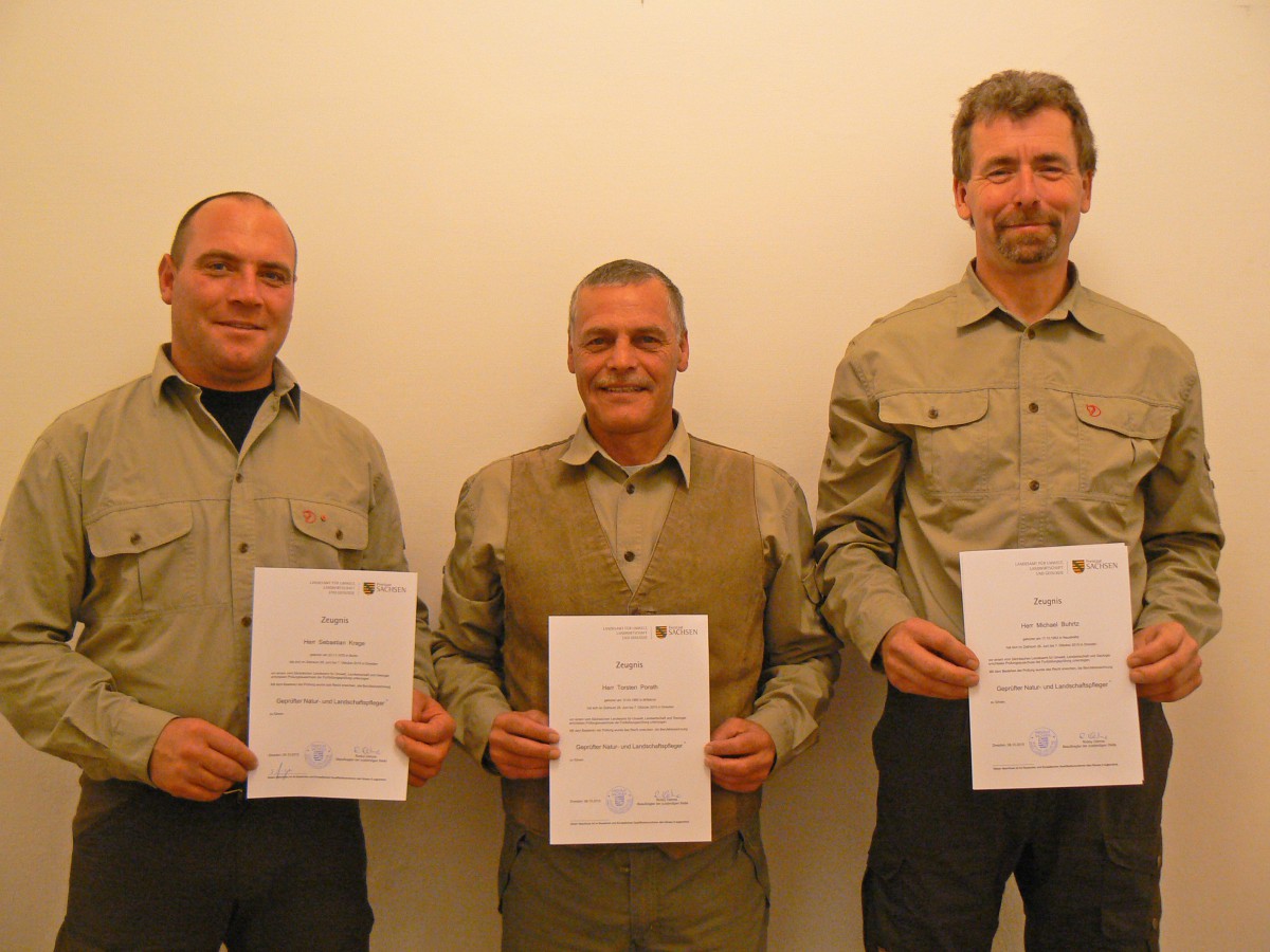 PM31_Sebastian Krage, Torsten Porath & Michael Burtz_Prüfung zum Zertifizierten Natur- und Landschaftspfleger bestanden_2015