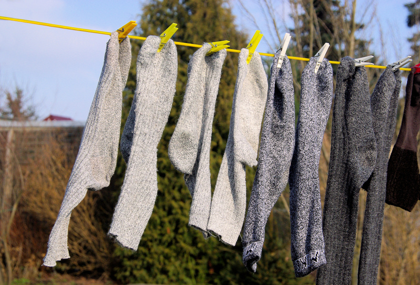 Socken auf der Leine - socks on line 01