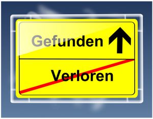 Schild - Verloren/Gefunden