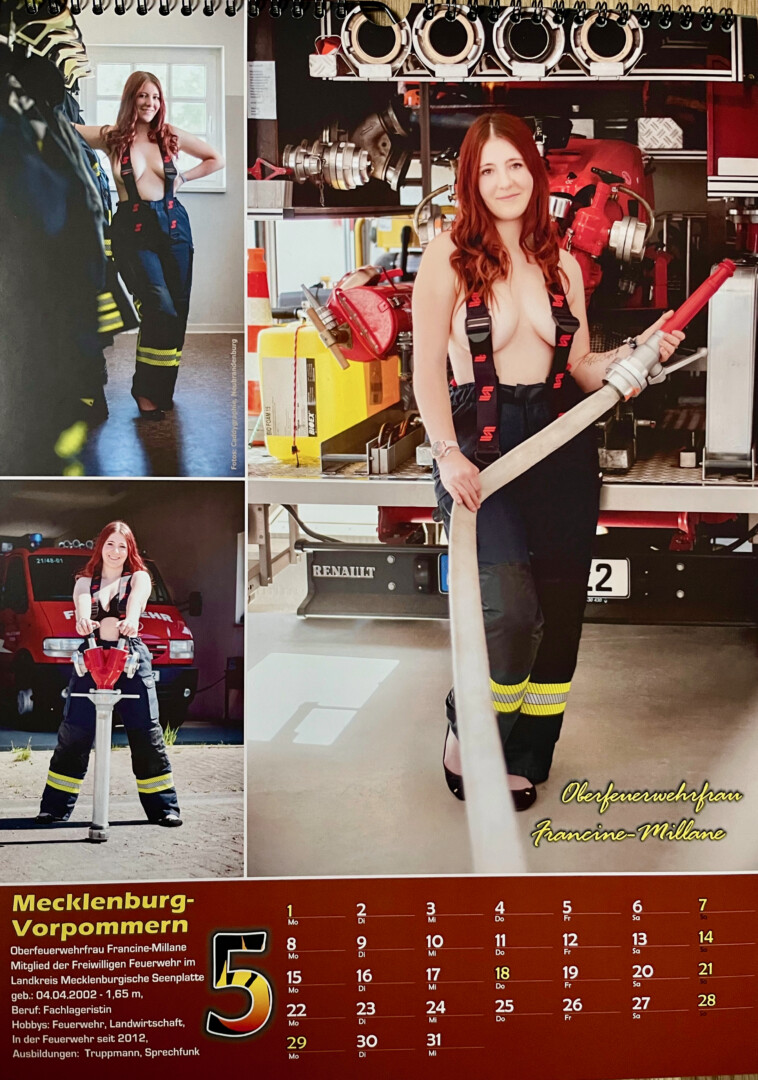 Feuerwehrfrau von der Seenplatte schafft es in den Kalender » Wir sind 